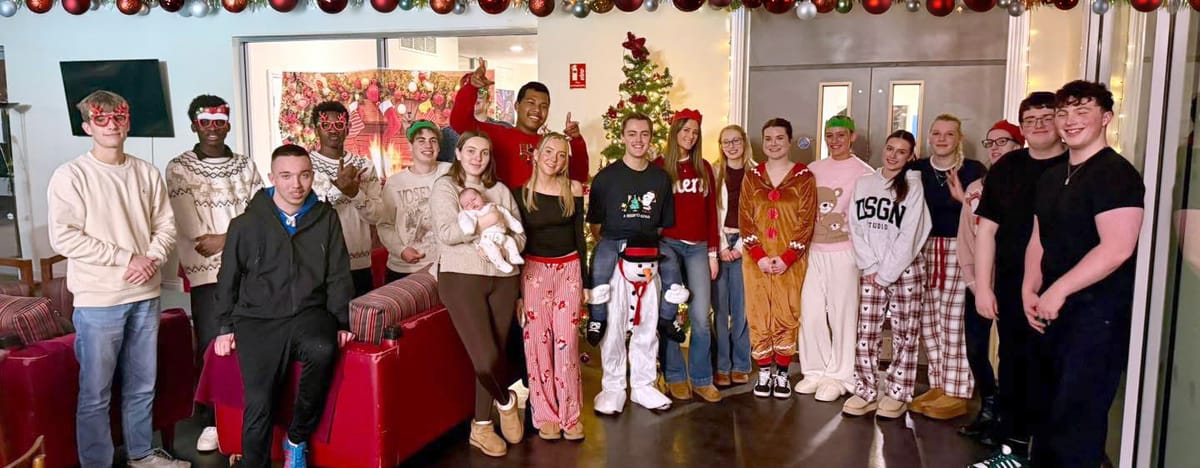 The ROOT 66 group together at their Christmas party at Bethany City Church